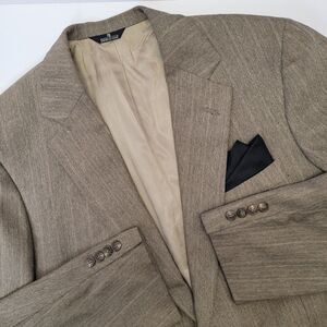 Polo University Club by Ralph Lauren VTG Mens Tan Herringbone Sports Blazer 48